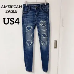 美品✨アメリカンイーグル ダメージ ジェギング スキニー デニム US4