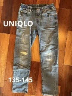 ユニクロ ボーイズ　イージースリムフィットパンツ　デニム L UNIQLO
