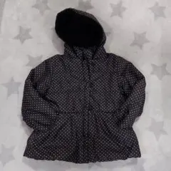 子供用☆中綿入りジャンバー☆130サイズ☆ドット柄☆ドット✖️黒