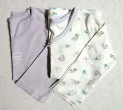 女児用　長袖コットン素材肌着2枚セット　110サイズ