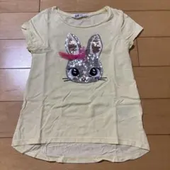 H&M うさぎスパンコールTシャツ