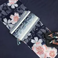 嵐山よしむら　新品　薄手　軽量　半幅帯　浴衣帯　小袋帯 新品 嵐山よしむら 薄手 軽量 パッチワーク半幅帯 浴衣帯 小袋帯