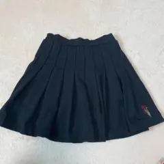 黒のチューリップ刺繍プリーツスカートのサムネイル