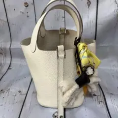 ホワイト バケツ型 ハンドバッグ