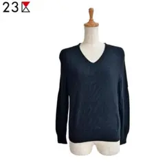 【23区】Vネック長袖ニット/きれいめ/サイズ38★オンワード樫山