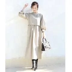 授乳服・マタニティ服　ロングワンピース