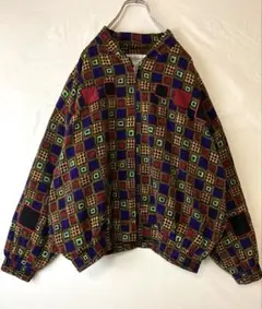 Oleg Cassini 90s 総柄ブルゾン ジャケット L 幾何学 古着のサムネイル