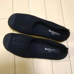 charming　チャーミング ビジュー付きフラットシューズ　Lサイズ