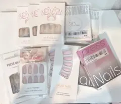 新品・未使用 ネイルチップ 6種類 11個セット まとめ売り