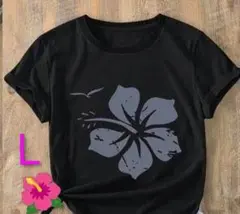 フラダンスTシャツ ハイビスカス 新品未使用　COTTON100％