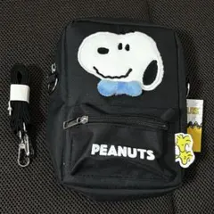 PEANUTS スヌーピー ショルダーバッグ 黒