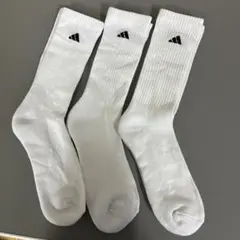 adidas リブ編みソックス 3足セット在庫品処分24-26cm新品稀少