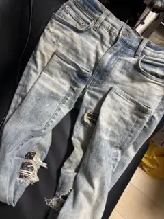 も*ん様 23秋冬AMIRI アミリ ヴィンテージ加工 バギージーンズ - メルカリ