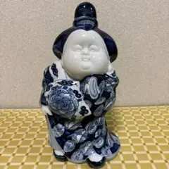 九谷焼　八幡窯　着物婦人　お多福　色絵　置物　高さ34cm 九谷焼 八幡窯 着物婦人 お多福 色絵 置物 高さ34cm 九谷焼 八幡