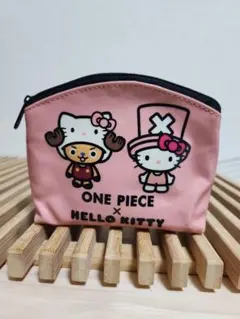 ワンピース × キティちゃん コラボ ポーチ ピンク