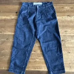 DENIME ダークブルー ワイドパンツ