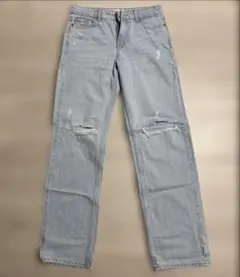 ザラ ZARA ダメージデニム ライトブルー 匿名配送