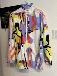 adidas マルチカラーナイロンジャケット