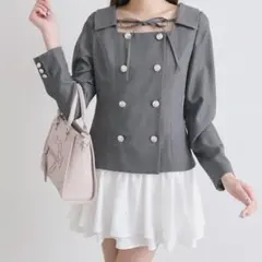 M’S GRACY エムズグレイシー リボン ストライプブラウス シャツ 38 M'S GRACY エムズグレイシー リボン ストライプブラウス シャツ 38