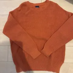 【お値下げ中】GAP オレンジ リブ編みニットセーター XS