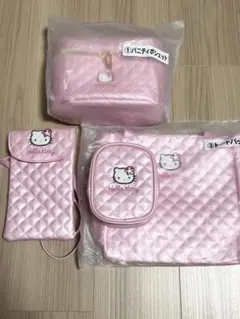 Hello Kitty ハローキティ ピンクキルト バッグ・ポーチ 4点セット