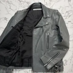 2way✨ JOHN LAWRENCE SULLIVAN ライダース　羊革 灰色のサムネイル