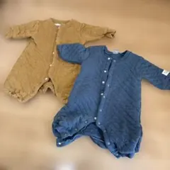 キルティングロンパース 2色セット 70