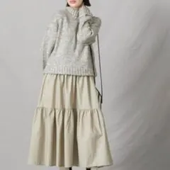 ✨美品✨TORRAZZO DONNA ニットドッキングワンピース ティアード