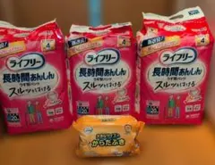 ライフリー長時間あんしんうす型パンツMサイズ20枚入✕3袋とエルモアからだ拭きのサムネイル
