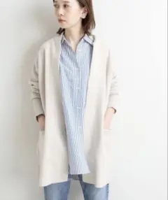 【イエナ】シルクガウンカーディガン　コート