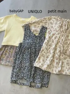 【まとめ売り】長袖ワンピース　女の子　花柄