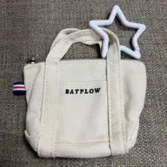 【値下げ☆】BAYFLOW ベイフロー　トートバッグ型ミニポーチ　星カラビナ付のサムネイル