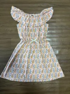 グリーンレーベルリラクシング⭐︎ヒョウ柄フリルワンピース 125サイズのサムネイル