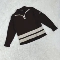 【MB LUCAS エムビールーカス】ニット セーター ブラウン 刺繍 レディーのサムネイル