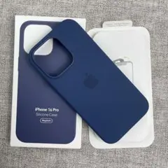 「新品未使用」iPhone 16Pro シリコンケース ネイビー MagSafe