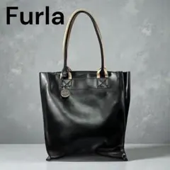 FURLAフルラ ブラック トートバッグ ハンドバッグ　ユニセックス