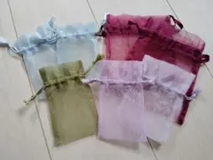 巾着袋 7枚セット オーガンジー