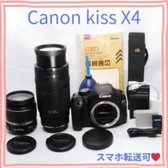⭐️超望遠レンズ⭐️Canon Kiss X4 動作確認済み キヤノン（Canon） Canon EOS Kiss X4 標準&超望遠ダブルレンズセット
