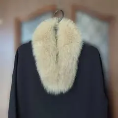 リアルファー 　ティペット　マフラー　ショール　ベージュ