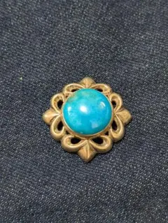 ターコイズ×シルバー925 ペンダントトップ　パーツ　刻印あり