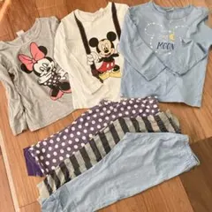ミニーマウス・ミッキーマウス パジャマセット 100cm