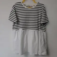 Cutie Blonde ボーダー フリル Tシャツのサムネイル