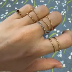 ゴールド シルバー リング 8個セット