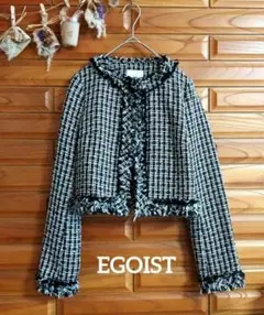 ♬【EGOIST】ジャケット ノーカラー チェック柄