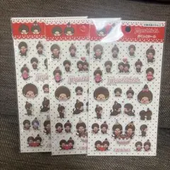 新品Monchhichi もんちっちキャラクターシール3枚セット ぷくっとシール