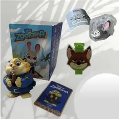 ズートピア クロウハウザー ニック ディズニー フィギュア　ジュディ　指輪セット