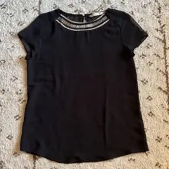 ZARA★ビジュー付トップス　シフォン　TRAFALUC