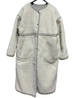 2WAYロングコート ムートンコート クリーム色 ベージュ