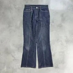 Y2K ブーツカットデニム フレア インディゴ 濃紺 センターシーム 古着