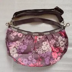 レスポートサック ショルダーバッグ 花がら ピンク ヴェロニカホーボー